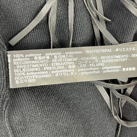 Zara Faux Leather Fringe Tassel Sweater Coat Small New - Picture 7 of 8